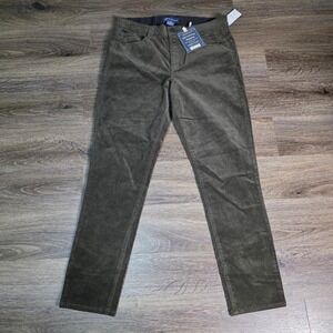 Democracy 14 Ab"solution Jegging Women Olive Green New Corduroy Slimming Pants